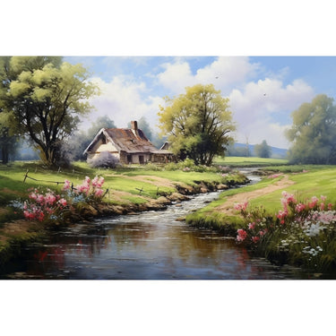 paysage de campagne peinture